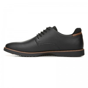 Fabricantes de sapatos formais pretos Derby de couro personalizados para homens