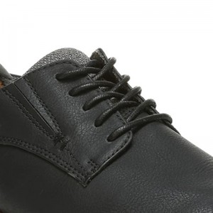Produttori di scarpe formali nere derby in pelle personalizzate per uomo