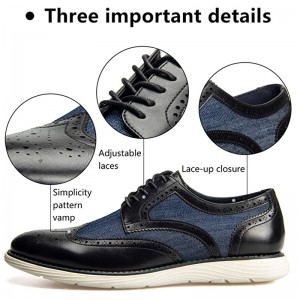 China Manufacturing poku ọkunrin ká Igbeyawo Special lesi soke imura Shoes