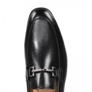 Poslovni modni moški natikači iz PU usnja, črni klasični čevlji