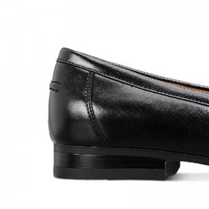 Zapato de vestir negro sin cordones de cuero PU de moda empresarial para hombres