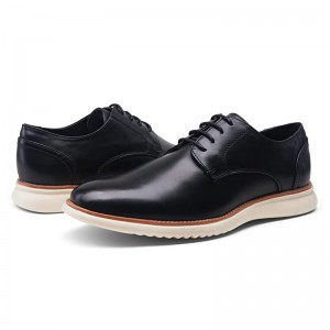 남성용 브라운 블랙 PU 신발을 위한 핫 세일 캐주얼 신발