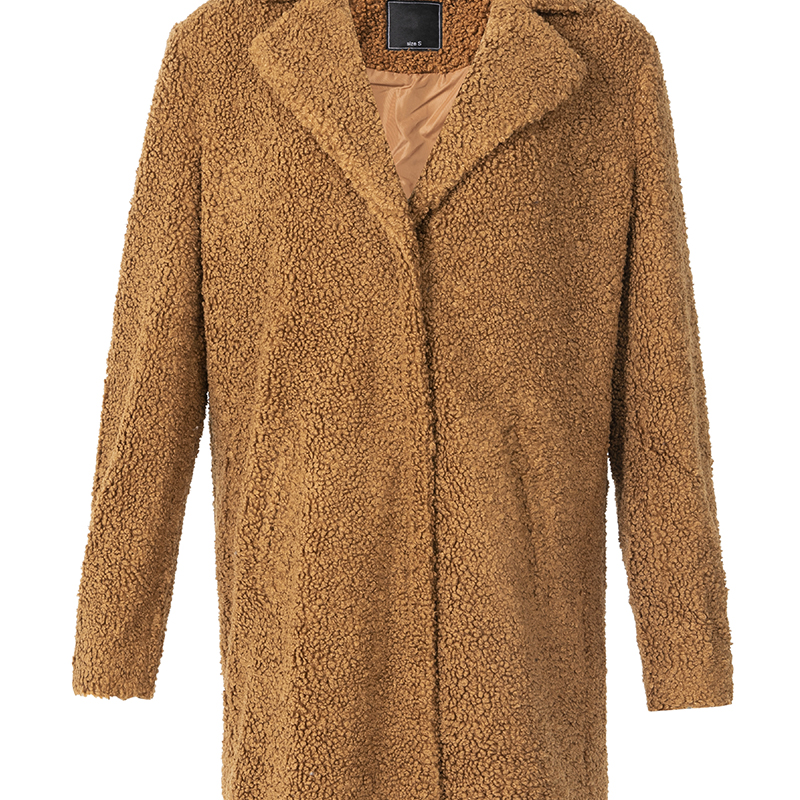 2020 заманбап мода классикалык плюш Тедди жасалма мех узун жеңдүү аялдардын пальто дүңүнөн