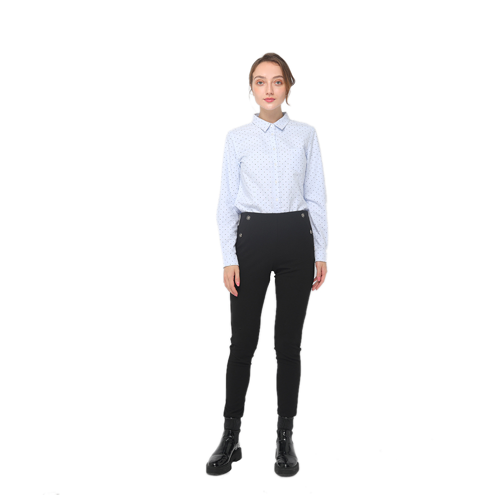 2020 moderna pamučna oksfordska košulja dugih rukava s manžetama na dugmadima ženska košulja na veliko Istaknuta slika
