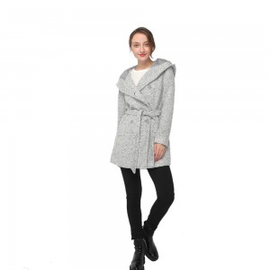 2020 moderni ženski kaput s kapuljačom od mješavine vune dugih rukava na veliko