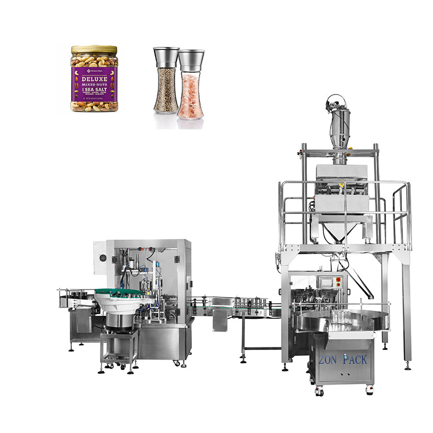 Customized Automatic 100g 200g Salt Spice Bottle Jar Filling Weighing Packing Machine