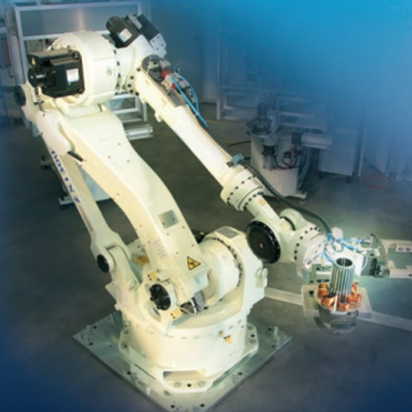 Мотор статорунун автоматтык өндүрүш линиясы (робот режими 1)