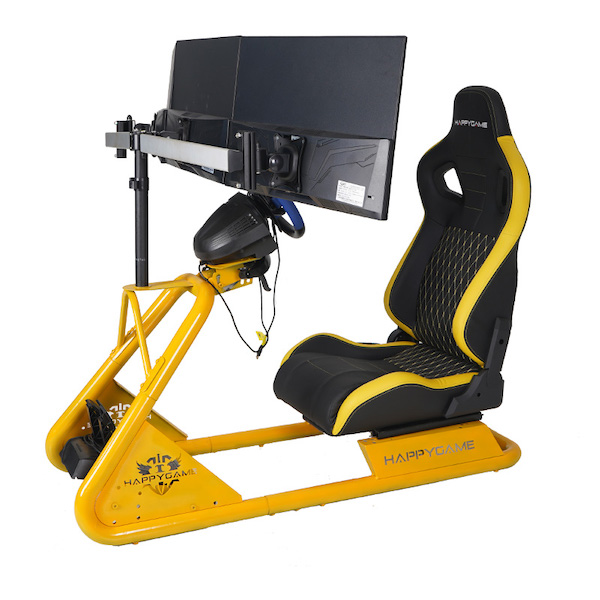 HAPPYGAME Racing Simulator Cockpit Stand with Seat Fits for Logitech