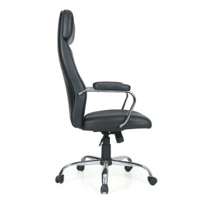 Visok ugled, luksuzen nov vroče prodajan ergonomski ergonomski ergonomski pisarniški stol iz črnega PU usnja z visokim hrbtom