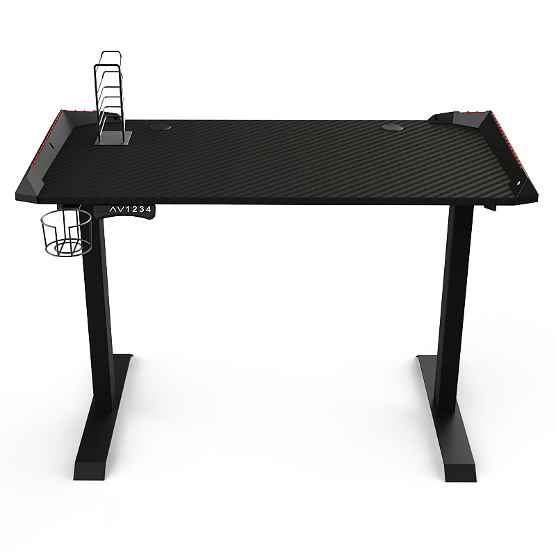HAPPYGAME Qhov siab Adjustable Electric Standing Desk 120 x 60 cm Featured duab