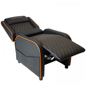 HAPPYGAME kaulinan Recliner Racing Style Single Sofa PU Kulit Seat