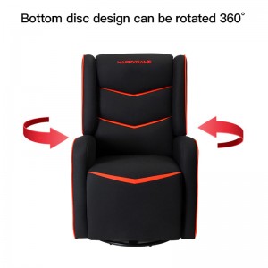 HAPPYGAME เก้าอี้โซฟาหมุนได้ 360 องศาสำหรับผู้ใหญ่ผู้เอนกายสไตล์รถแข่งปรับได้