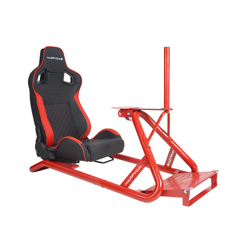 हैप्पीगेम रेसिंग व्हील सिम्युलेटर स्टैंड कॉकपिट रेसिंग सीट के साथ विशेष छवि