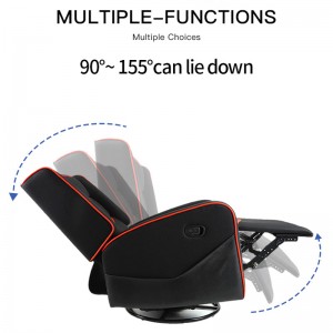 HAPPYGAME 360-градусов въртящ се диван Стол за възрастни Регулируем мек реклайнер в състезателен стил