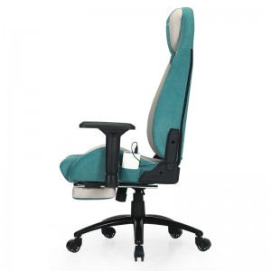 HAPPYGAME spēļu biroja ergonomisks datora krēsls ar augstu muguru ar kāju balstu un ventilatoru