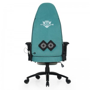 HAPPYGAME Gaming Office Høyrygg datamaskin ergonomisk stol med fotstøtte og vifte