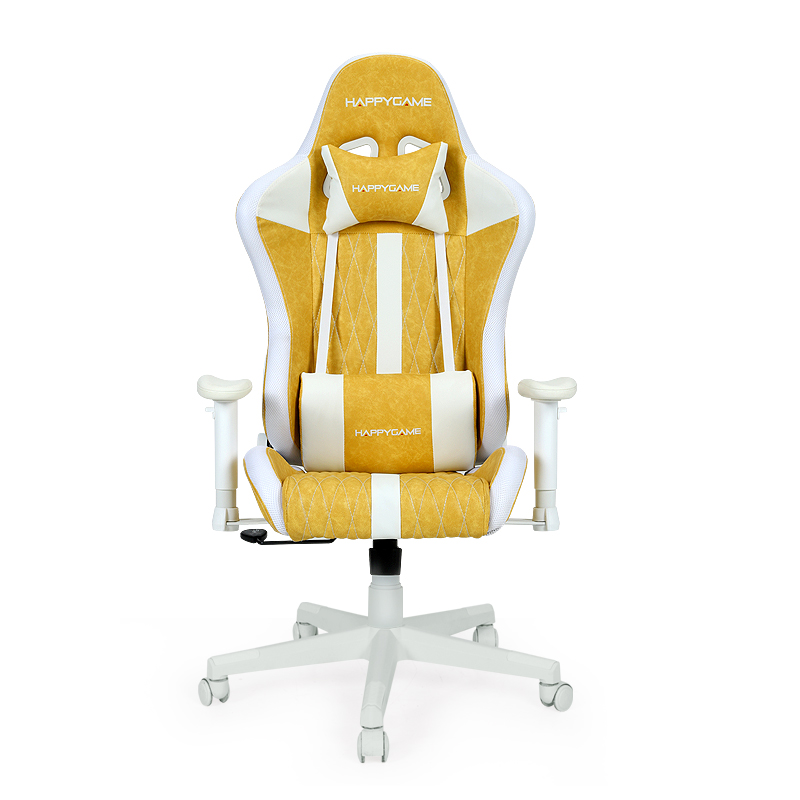 HAPPYGAME Office Gaming Chair Kursi Meja Kantor Rumah Putar Nyaman dengan Lampu RGB