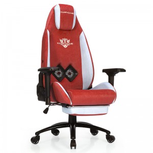 HAPPYGAME Gaming Office hoë rug rekenaar ergonomiese stoel met voetsteun en waaier