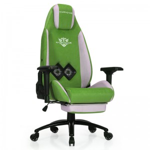 Ергономічне комп'ютерне крісло HAPPYGAME для ігрового офісу з високою спинкою, підставкою для ніг і вентилятором
