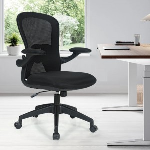 Офісне крісло HAPPYGAME Комп’ютерне сітчасте крісло з поперековою опорою та відкидними ручками