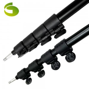 Black Aluminum Telescopic Pole with Screw at The Top
