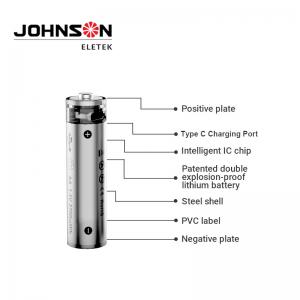 High Out 1.5v AA Double A Type C Usb Rechargeable Li-ion Batterie Cell Lithium Ion Battery