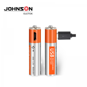 1.5V AAA Tîpa-C Barkirina Sê A Batteries Ion Lithium Pîlên Li-ionê yên Micro USB