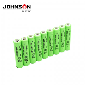 OEM/ODM Fabriko Reŝargebla NiMH 1.2V AAA 1000mAh Reŝargebla Baterio Pako por LED kaj Elektronika Produkto
