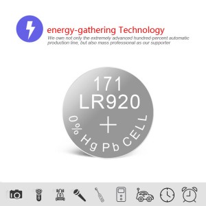 Spesialdesign for ikke-oppladbar alkalisk knappcelle 1,5V 32 mAh AG6 Lr69-batteri