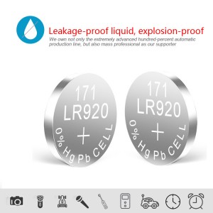 LR69 AG6 370/371 OEM փաթեթավորում արծաթե օքսիդի կոճակով մետաղադրամների մարտկոցներ