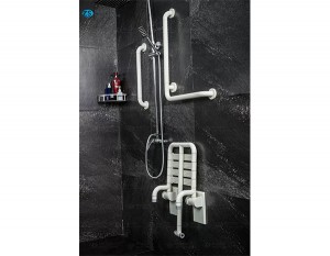 HS-03B (Nylon base) wall mounted fold up shower seat