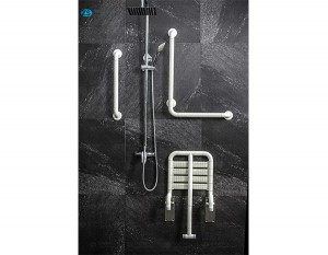 HS-03C (Stainless steel base) wall mounted shower chair