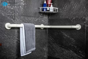 Bathroom nylon grab bar with stainless steel tube