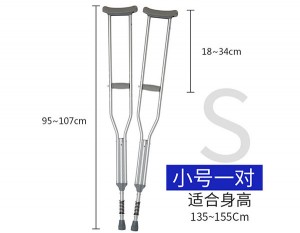 Foldable Walking Crutch with Underarm Pad, Handgrip and Spring