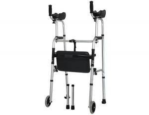 Aluminum Manual Walker with wheel for disabled 8230