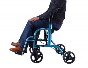High quality manual walker wheel chair with seat–HS-9103