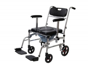 Aluminium muti-function luxury type commode wheel chair