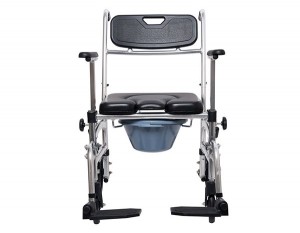 Aluminium muti-function luxury type commode wheel chair