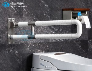 SGS tested anti-bacterial anti-slip nylon bathroom grab bar