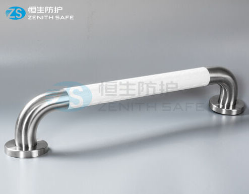 Luxurious Nylon bathroom grab bar with stainless steel elbow