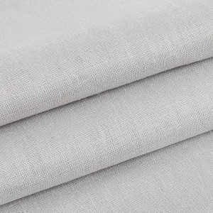 Tecido suave transpirable 100% liño francés Tecido teñido liso para roupa