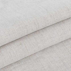 Чиста ленена ткаенина во природна боја за облека и постелнина со широка ширина
