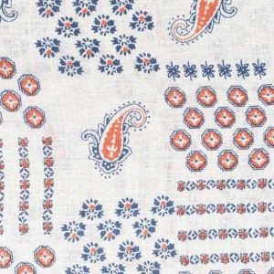 Вкупен нов дизајн повеќебојни 100 ленени печатени обични ткаенини за фустан