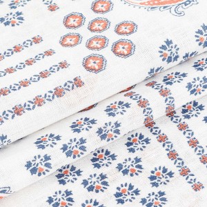 Wholeslae шинэ загварын олон өнгийн 100 маалинган даавуугаар хэвлэсэн энгийн нэхмэл даавуу