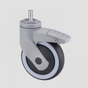 Wholesale China Industrial Pu Caster Manufacturers –  4 Inch TPR Swivel Caster 120 Kgs Load Capacity Medical Caster Wheel  – PLEYMA