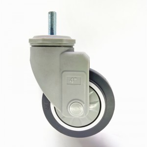 Ruota per rotelle in gomma silenziosa da 4 pollici da 100 mm Ruota per rotelle in TPR per carrelli alimentari
