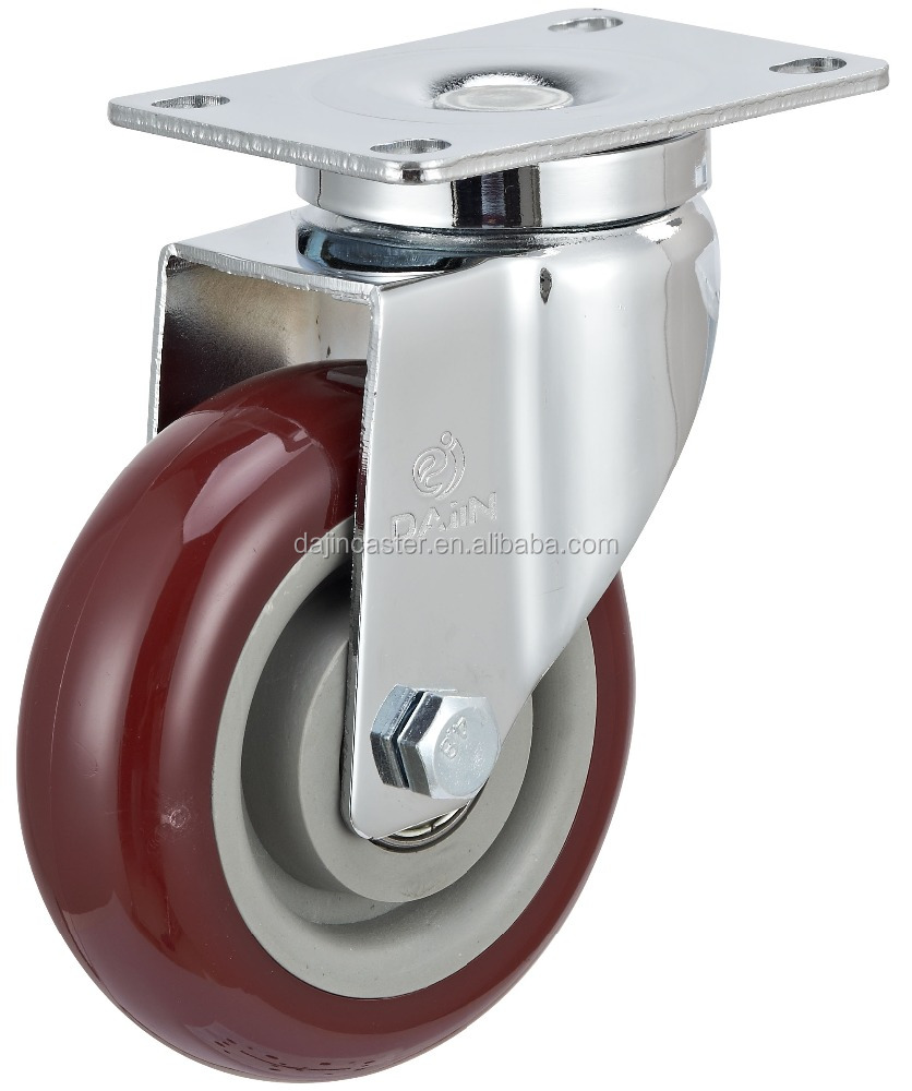 Plastic Swivel Casters Wheels Castor Wheel Plastic Rim Medium Duty Caster 2.5mm/3.0mm Flat Free