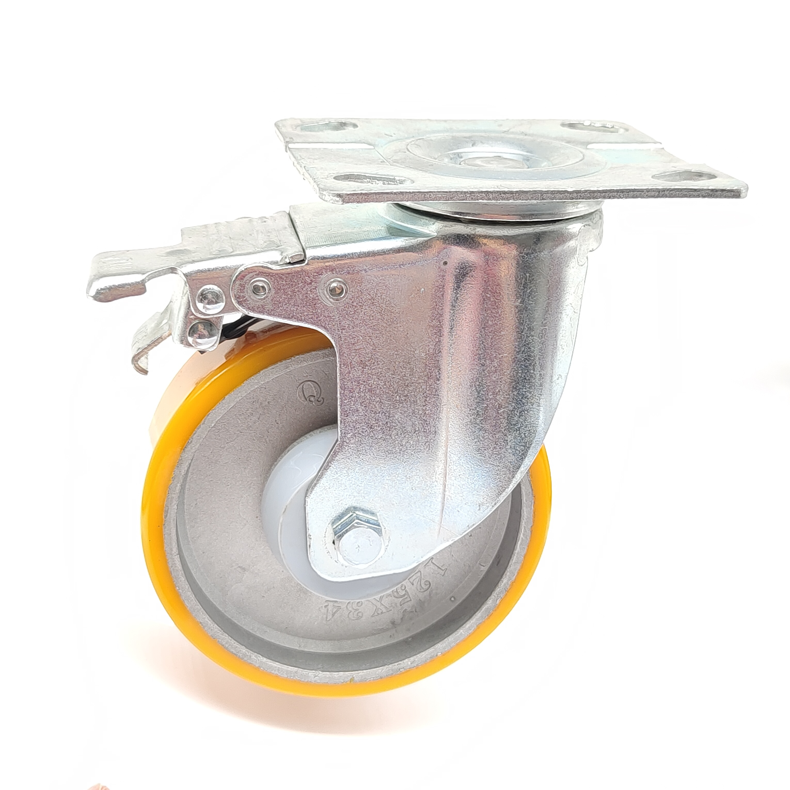 5 inča 125 mm srednje teške snage 300 kg nosivosti rotirajući aluminijski obod poliuretanski PU kotači za ručna kolica