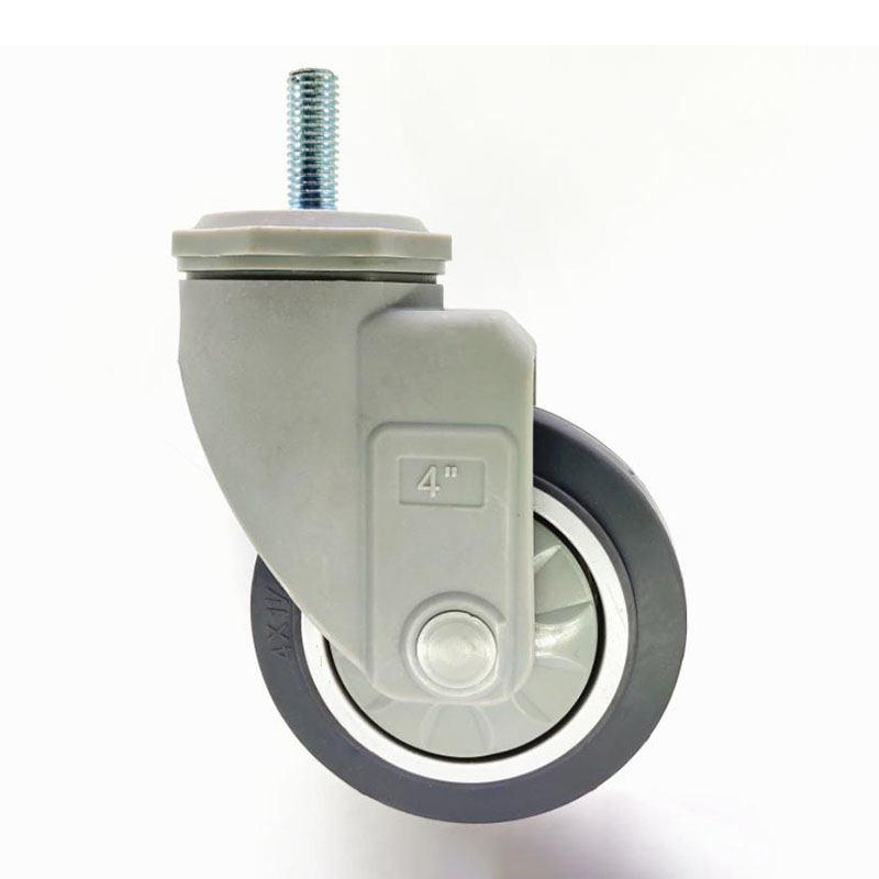 125mm Threaded Stem TPR Caster Swivel Wheel Non-marking Featured Image