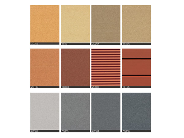 Architectural color swatches